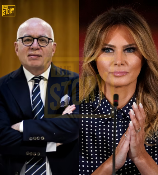 Melania Trump and Michael Wolff side by side at a courtroom or press conference