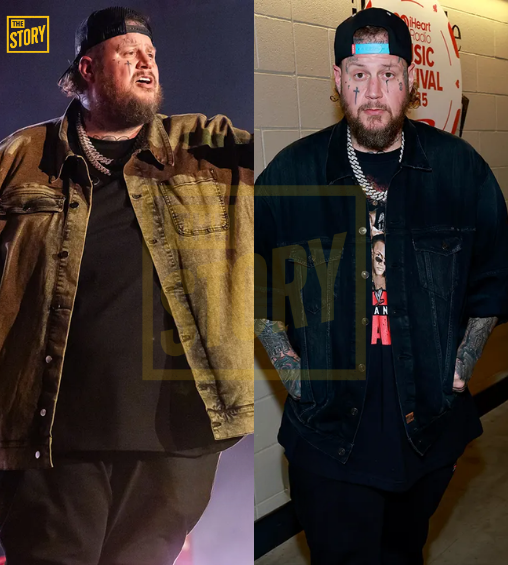 Jelly Roll on stage showing off dramatic weight-loss transformation