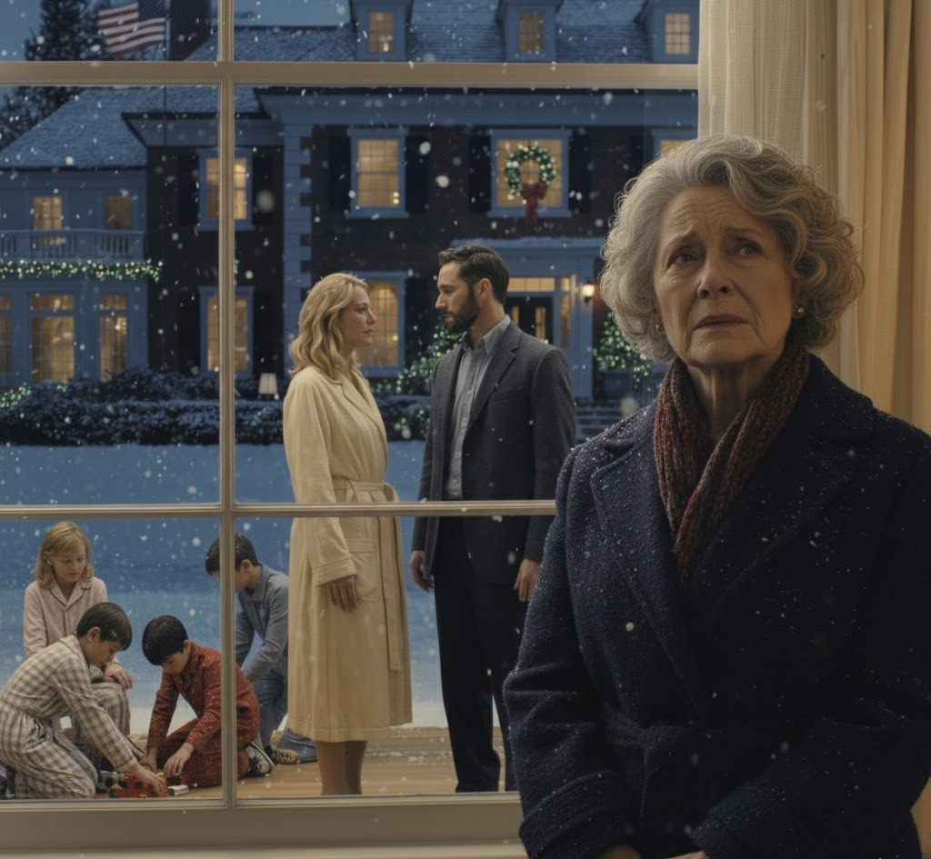 The day it happened was so ordinary that it almost felt cruel. A quiet Wednesday morning, one week before Christmas. The sky was clouded with that heavy winter grey that somehow makes the air feel thicker, quieter, full of a silence that doesn’t comfort — a silence that warns. I was folding towels in the laundry room, the warm cotton brushing against my hands, the faint smell of detergent drifting around me. The house was unusually still; the children had left for school, and for once there were no arguments, no shouts, no slammed doors. It was the kind of silence most people would treasure — but in this house, silence meant something was coming. I heard voices drifting from the living room. First my daughter’s — light, amused, strangely carefree — and then my son-in-law’s, deeper and more mocking. Their tones didn’t match the season. There was no warmth, no softness, no hint of Christmas spirit. Their laughter was sharp, almost cold, as though they were laughing at a secret joke the world wasn’t meant to hear. I paused, towel half folded, and listened. Not because I wanted to eavesdrop — but because something in their voices told me I needed to. Then I heard the words that split my chest like a blade sliding between ribs: “Just leave all eight kids with her. She’ll manage. She always does. Then we can finally relax.” My daughter said it as though she were discussing where to leave grocery bags. As though eight human beings with needs and emotions were objects she could place on a shelf for convenience. My son-in-law laughed. “Yeah. Drop them off on Christmas Eve, too. Then tell her we need a break. She can handle the chaos — that’s what she’s for.” For. That word echoed like a slap. “For.” Not loved. Not valued. Not respected. Not appreciated. Just for — for work, for childcare, for free labor, for convenience. I felt the towel slip from my hands and fall to the floor. I stared at it for a long moment, unable to breathe properly. My heart hammered, not from fear or anger, but from realizing something I had avoided for years: I had raised a daughter who no longer saw me as her mother — she saw me as a tool.