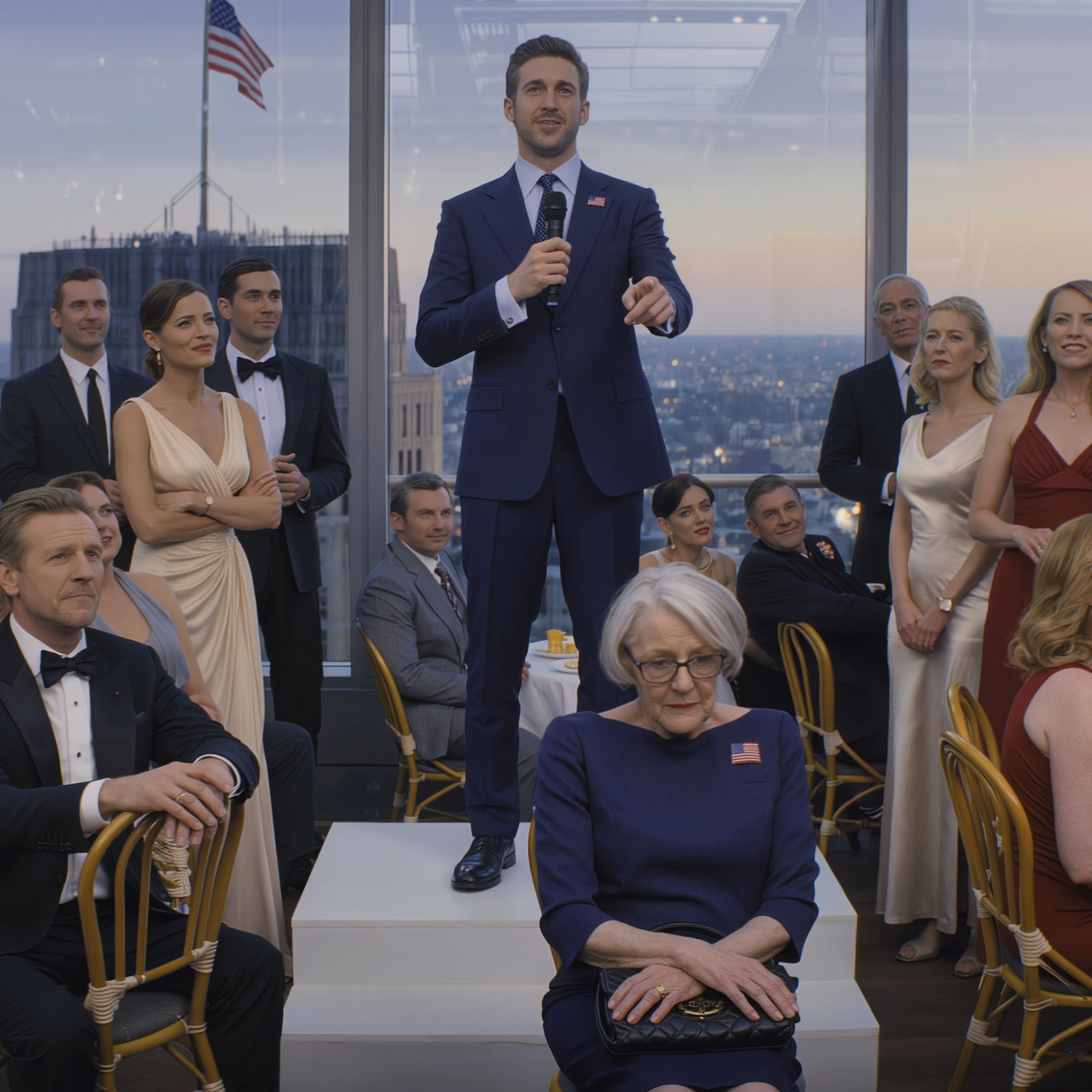 He Toasted His Success on the Rooftop, Then Publicly Humiliated Me — But He Never Expected Who Was Listening Behind Him.