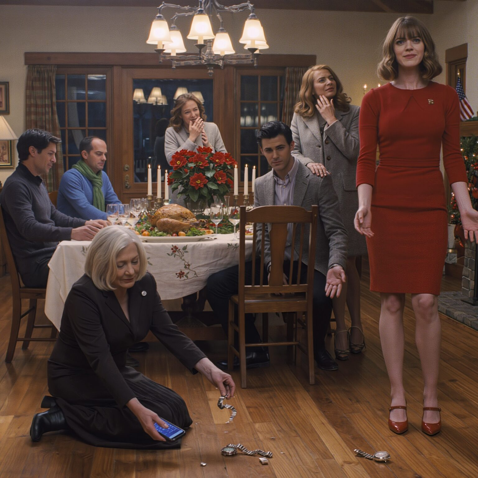 At Christmas Dinner, My Daughter-in-Law Snatched the Gift I Brought for My Son and Sneered, “This Cheap Jewelry?” Then Let It Drop to the Floor Right in Front of the Whole Family