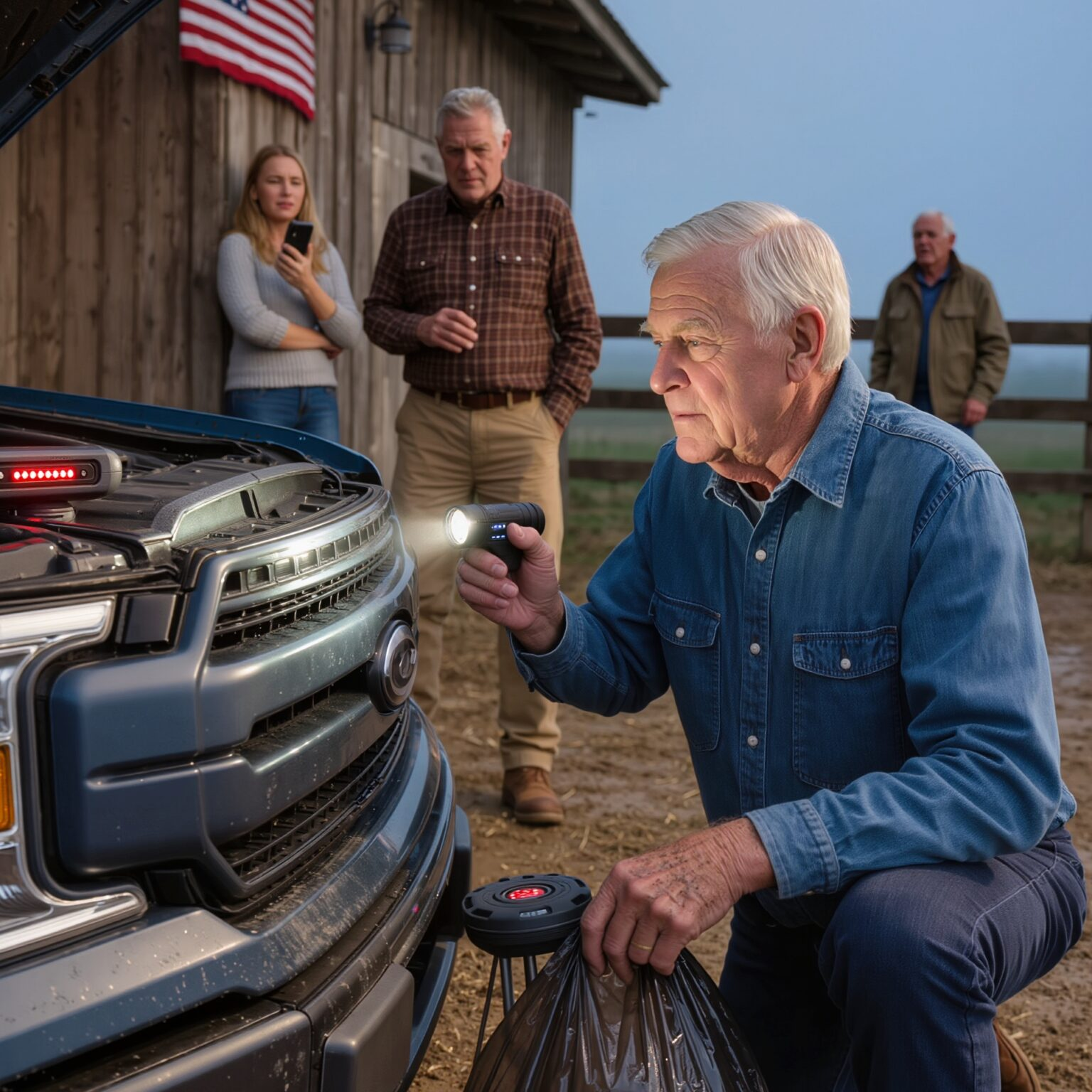 My Son Stopped By and Said He Just Wanted to Make Sure the Truck Was Safe — That’s When I Touched Something Strange Under the Frame That Was Still Warm Like It Had Been Attached Minutes Ago