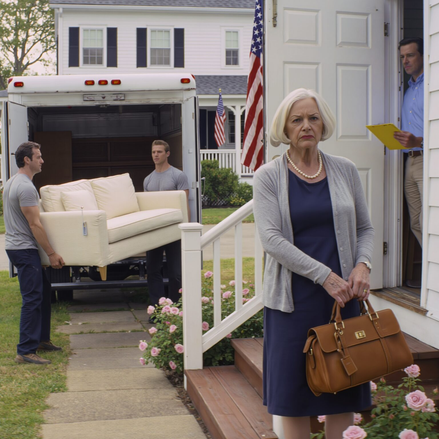 I Came Home From Sunday Service and Found a White Moving Truck in My Driveway — Two Strangers Were Carrying Out the Sofa My Late Husband and I Bought When We Finally Owned This House Free and Clear