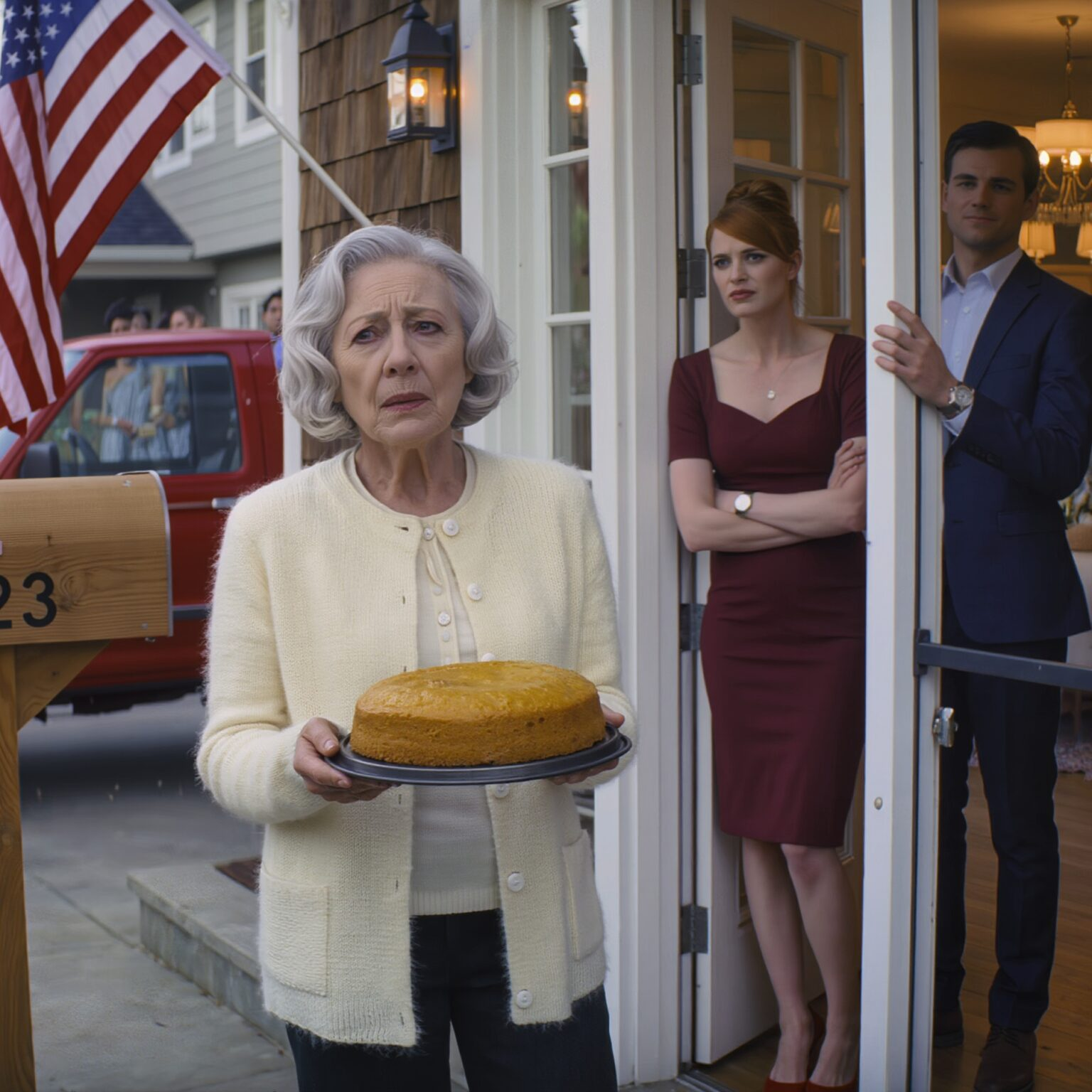 They Told Me a 72-Year-Old Widow Should “Live Less Comfortably” — So I Smiled, Baked My Son’s Lemon Loaf, and Showed Up at His Suburban Front Porch at 7 p.m… Only to Have His Wife Shut the Door in My Face