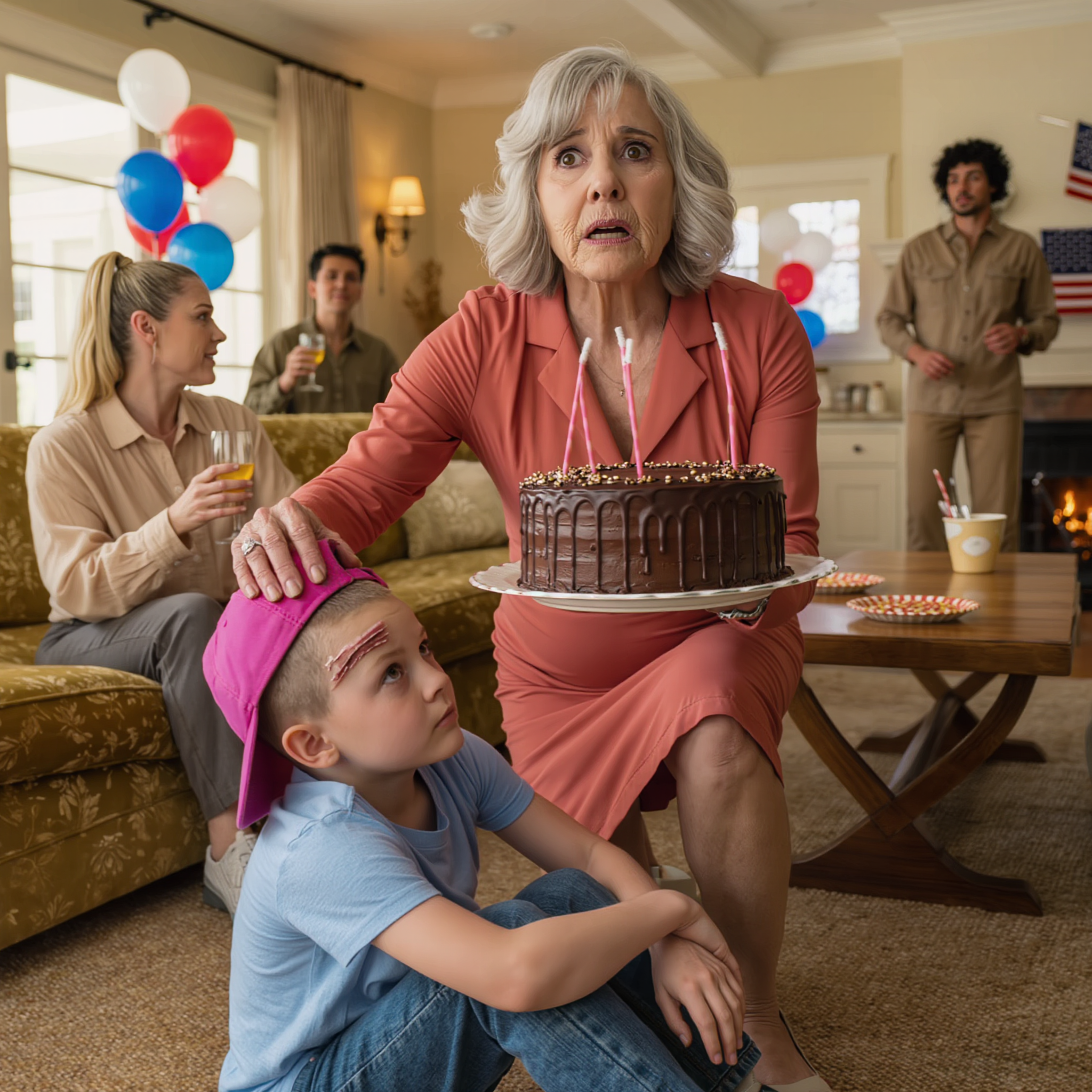 At My Son’s Birthday Party I Froze When I Saw My Six-Year-Old Granddaughter Wearing a Pink Cap to Hide a Haircut Clipped So Close Her Scalp Showed — and My Daughter-in-Law Laughed and Called It “Fun & Trendy”