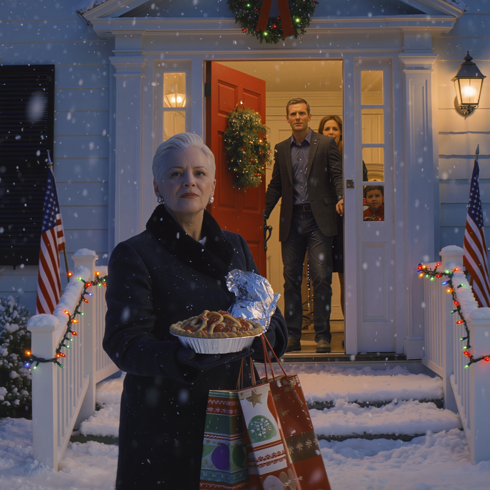 I Drove Three Hours to My Son’s House for Christmas, But the Moment He Opened the Door, He Said Coldly, “Who Invited You, Old Woman? Only Family Gets to Stay — Go!” — I Just Smiled and Left, Because He Forgot Who Actually Owns the “Family” Estate