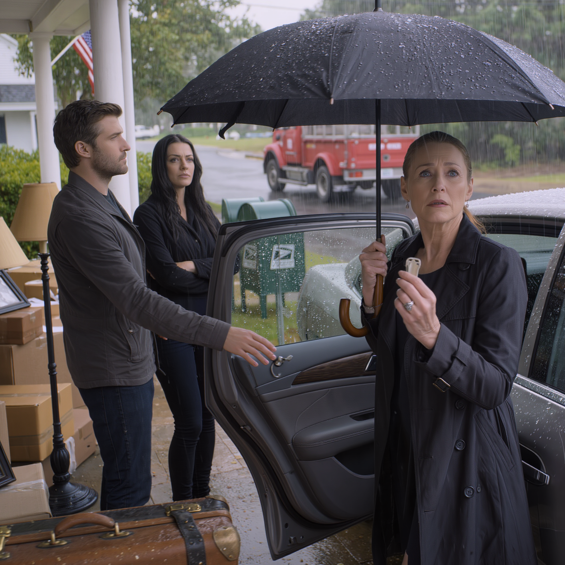 While I Was Burying My Husband Alone, My Children Were Already Changing the Locks in Our Home and Stacking My Life on the Porch Like a Delivery — Suitcases, Photo Albums, Even His Reading Lamp