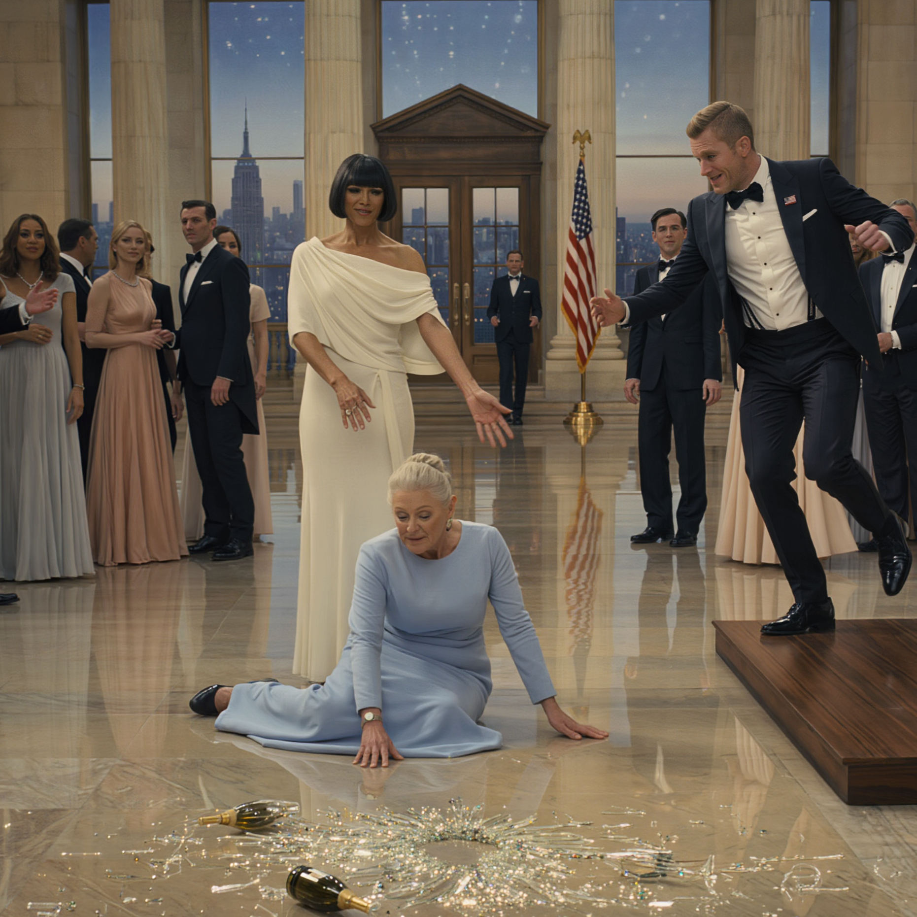 I’m a 68-Year-Old Widow from a West Virginia Coal Town Stepping into a New York Marble Hall for My Billionaire Son’s Wedding for the First Time, Only to Spill a Tray of Champagne and Hear My Daughter-in-Law Whisper: “Security, Please Remove the Help.”