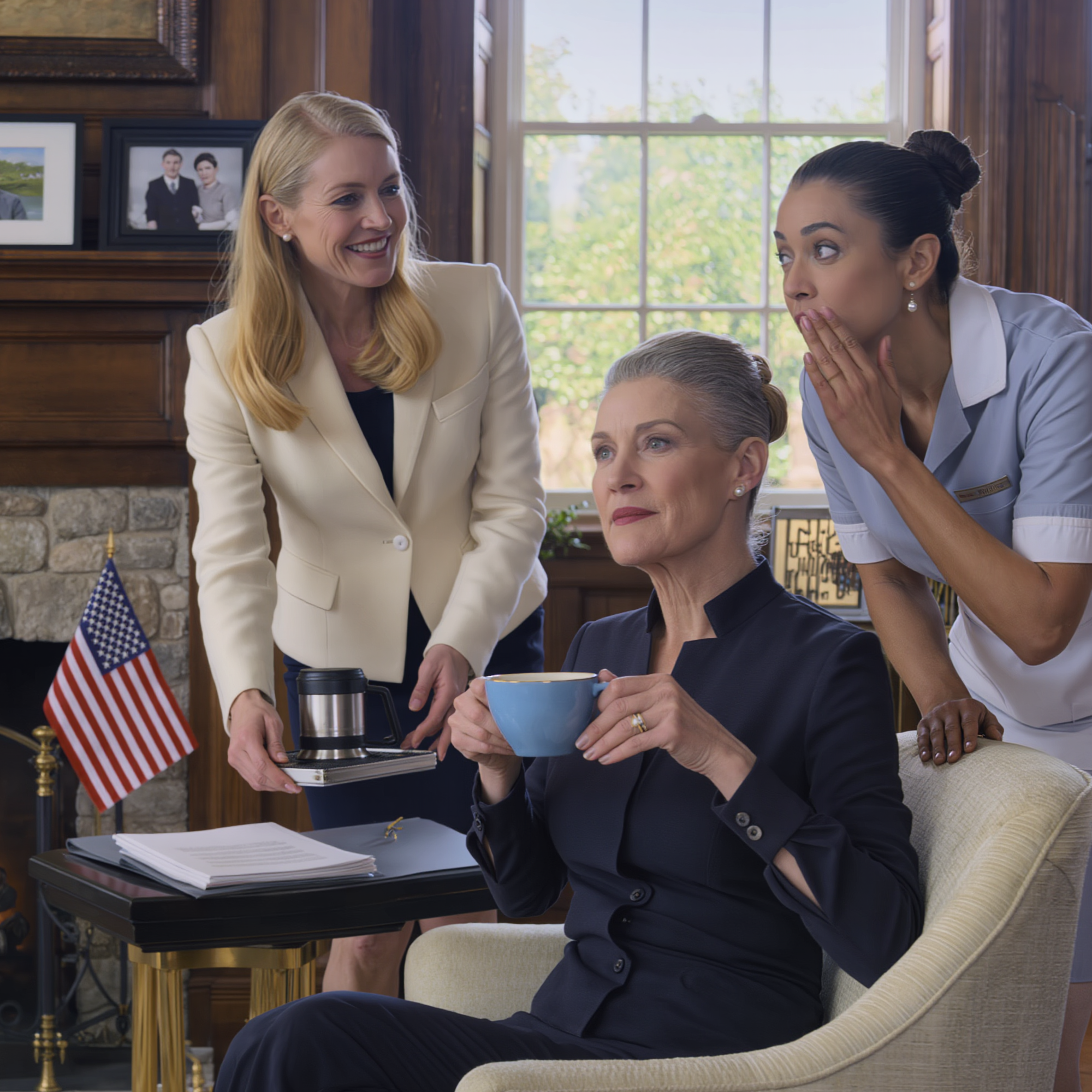 I Was About to Transfer My $1.2 Million Company to My Son — My Daughter-in-Law Smiled as She Handed Me a Cup of Coffee. The Housekeeper Accidentally Bumped Into Me and Whispered: “Don’t Drink It, Look Under the Lid.”