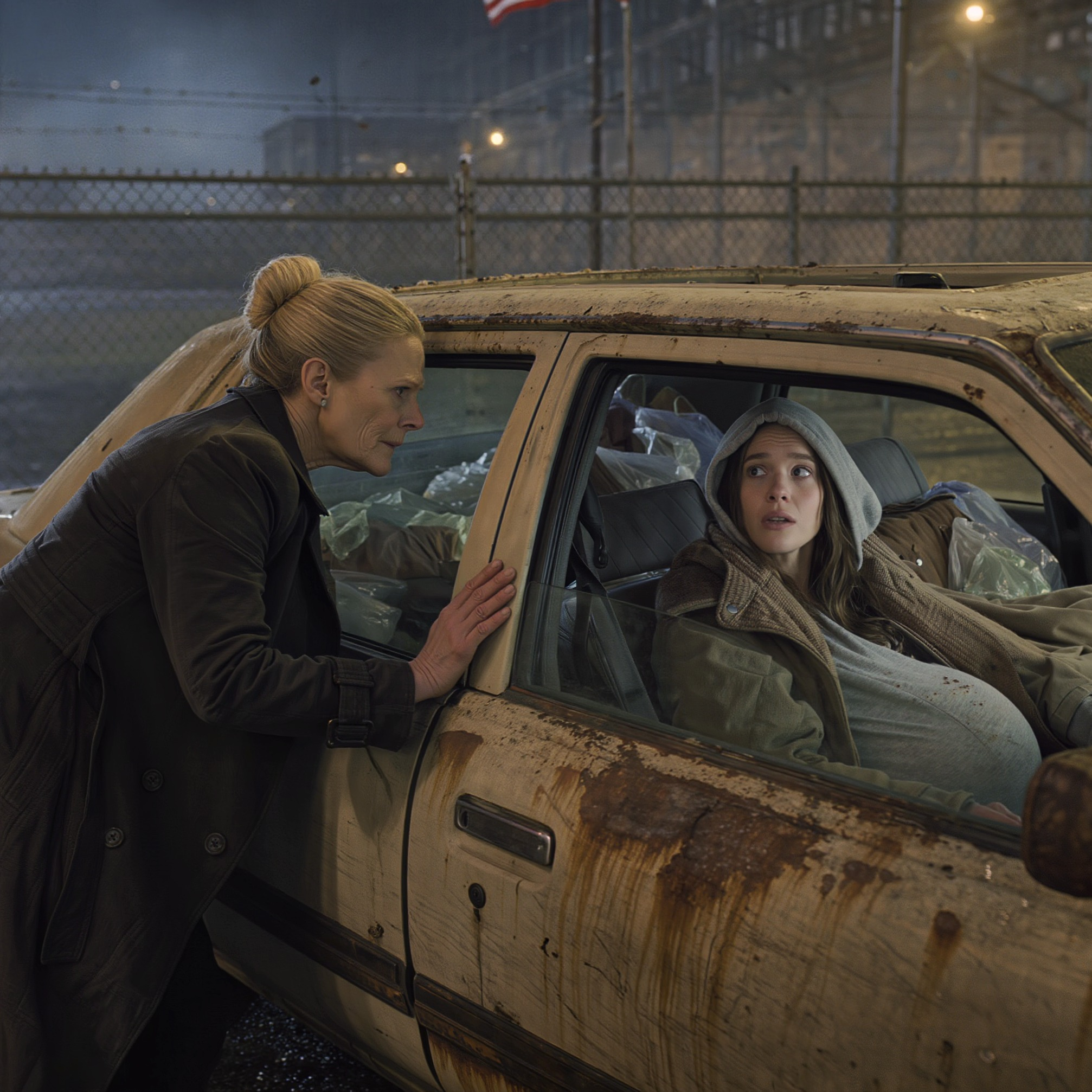 I Found My Adopted Daughter Living in Her Car, Pregnant at 19, Curled Under a Pile of Thrift Store Coats in a Dead, Abandoned Industrial Parking Lot. Yet, When She Saw Me Through the Fogged Window, She Didn’t Cry for Help—She Locked the Door. It Took Me Three Days of Sitting in the Rain Beside Her to Realize That the Person Who Had Put Her There Wasn’t a Heartless Stranger, but the Very Man I Had Trusted to Be Her Legal Guardian While I Was Stationed Overseas.