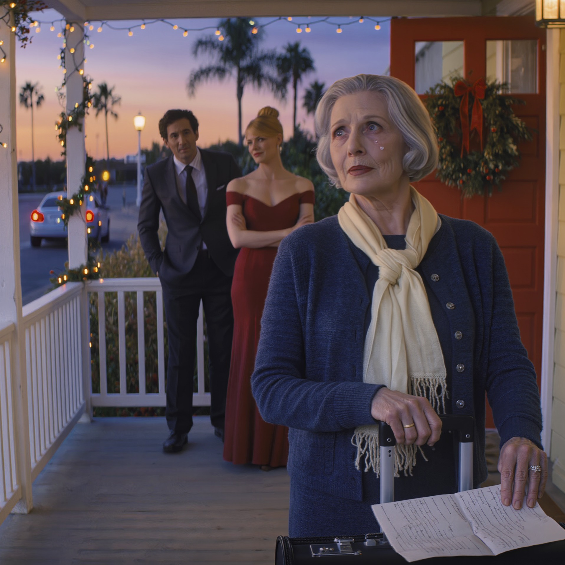 My Son Promised, “See You at Christmas, Mom!” So I Crossed the Country, Sat Through a Five-Hour Flight Delay, and Landed in San Diego with a Suitcase Full of Gifts—Only for Him to Whisper at the Gate: “My Wife Changed Her Mind; You’re Not Welcome at the House. There’s a Bench Near the Bus Stop Where You Can Wait for the Next Flight Back.” He Had No Idea That the $3 Million Tech Startup He Just Launched Was Funded by My “Secret” Pension—And I Was About to Withdraw the Life Support Before the New Year.